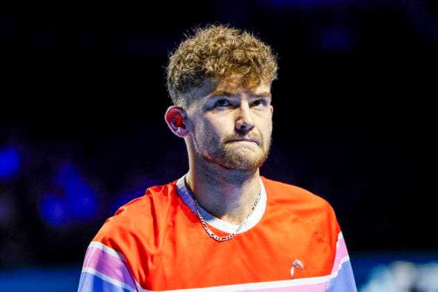 Jerome Kym (SUI) , Tennis, Swiss Indoors ATP, Tennis Herren World Tour 500), 1 16 Finals Einzel, 2024, Ugo Humbert (FRA) vs. Jerome Kym (SUI), 21.10.2024, St. Jakobshalle, Basel, Schweiz Basel St. Jakobshalle BS Schweiz Copyright: xGrantxHubbsx