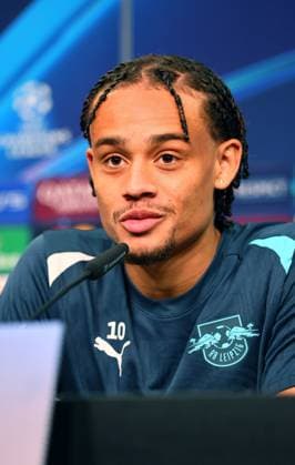 RB Leipzig - Pressekonferenz Champions League Leipzig, 22.10.2024, RB Akademie, Fussball, UEFA Champions League, Matchday-1, RB LEIPZIG vs.FC LIVERPOOL am 23 10 2024 , Pressekonferenz RB Leipzig , Im Bild: Xavi Simons (10, RB Leipzig Player) ,