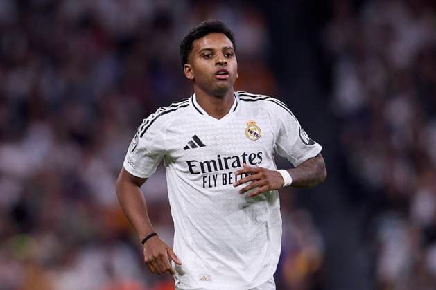 October 23, 2024, Madrid, Madrid, Spain: Rodrygo Goes of Real Madrid CF during the UEFA Champions League football match between Real Madrid CF and Borussia Dortmund at Santiago Bernabeu Stadium in Madrid, Spain, October 22, 2024 Madrid Spain - ZUMAa206 20241023_zsp_a206_045 Copyright: xRubenxAlbarranx