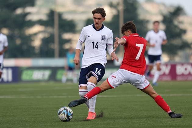TA™ QALI, MALTA - OCTOBER 24: Max Dowman of England is in action during the UEFA European Under-17 Championship 2025 Group 1 qualifying soccer match between England and Malta at the Centenary Stadium, Ta™ Qali, Malta on October 24, 2024. England v Malta - Under-17 Championship UEFA Qualifying 2025 UEFA_U17_QLFY_25