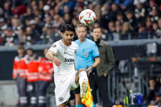 Mahmoud Dahoud (Eintracht Frankfurt, 18) am Ball , Fussball, UEFA Europa League, 3. Spieltag, 2024 2025, Eintracht Frankfurt vs. Rigas Futbola Skola, 24.10.2024, Frankfurt Stadion, Frankfurt am Main, Deutschland Frankfurt am Main Frankfurt Stadion Hessen Deutschland Copyright: xGrantxHubbsx