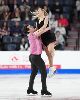 October 26, 2024, Halifax, Ns, Canada: Ice Dancers Alicia Fabbri and Paul Ayer, of Canada, compete in rhythm dance at the Skate Canada International Figure skating, Eiskunstlauf competition in Halifax on Saturday, October 26, 2024. Alicia Fabbri, Paul Ayer - ZUMAc35_ 20241026_zaf_c35_004 Copyright: xDarrenxCalabresex
