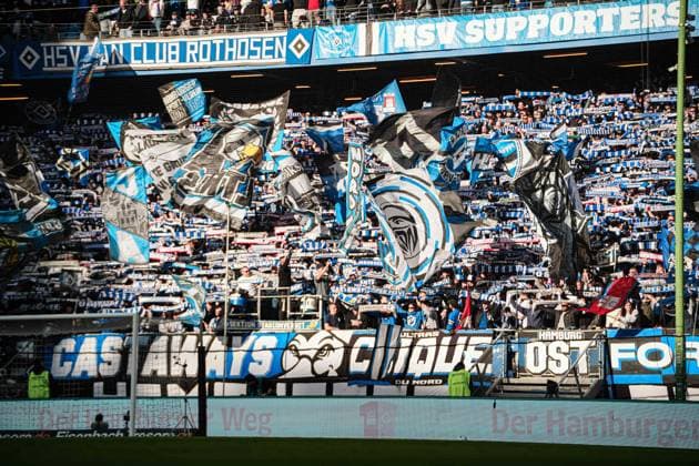 Nordtribuene Volksparkstadion GER, Hamburger SV vs. 1. FC Nuernberg, Fussball, 2. Bundesliga, Spieltag 11, Saison 2024 2025, 03.11.2024 DFL REGULATIONS PROHIBIT ANY USE OF PHOTOGRAPHS AS IMAGE SEQUENCES AND OR QUASI-VIDEO GER, Hamburger SV vs. 1. FC Nuernberg, Fussball, 2. Bundesliga, Spieltag 11, Saison 2024 2025, 03.11.2024 Hamburg