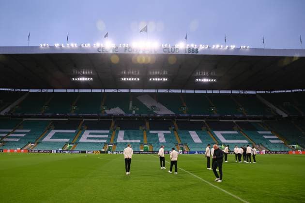 Celtic Glasgow - RB Leipzig Matchday-1 Glasgow, 04.11.2024, Celtic Park, Fussball, UEFA Champions League, 4. Spieltag , Celtic Glasgow vs. RB Leipzig, Matchday-1 , Im Bild: Pitchwalk , Only editorial use! Foto nur zur redaktionellen Nutzung bestimmt! , UEFA regulations prohibit any use of photographs as image sequences and or quasi-video ,