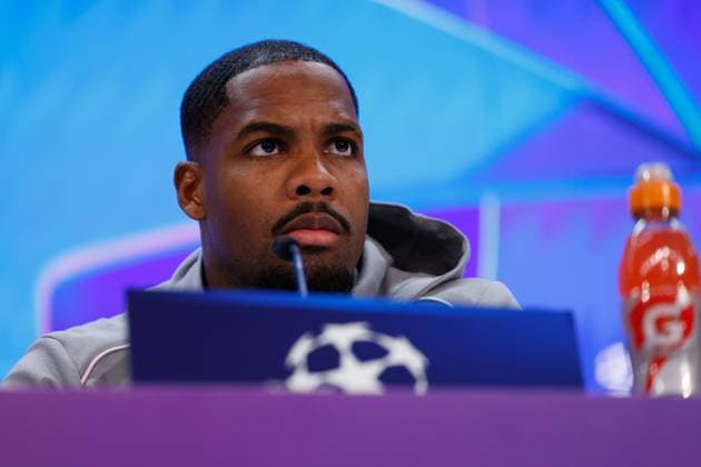 November 4, 2024, Madrid, Madrid, SPAIN: Mike Maignan of AC Milan attends his press conference, PK, Pressekonferenz ahead of the UEFA Champions League, football match against Real Madrid, at Santiago Bernabeu stadium on November 4, 2024, in Madrid, Spain. Madrid SPAIN - ZUMAa181 20241104_zaa_a181_124 Copyright: xDennisxAgyemanx