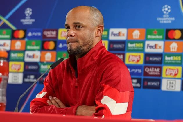 Vincent Kompany (FC Bayern Muenchen, Cheftrainer) bei der Pressekonferenz, Ger, Internationale Pressekonferenz, FC Bayern Muenchen, Fussball, UEFA Champions League, 4. Spieltag, Saison 2024 2025, 05.11.2024, Ger, Internationale Pressekonferenz, FC Bayern Muenchen, Fussball, UEFA Champions League, 4. Spieltag, Saison 2024 2025, 05.11.2024 Muenchen Copyright: xEibner-Pressefoto JennixMaulx EP_JML