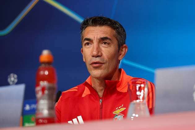 Bruno Lage (Benfica Lissabon, SL Benfica, Headcoach), Ger, Internationale Pressekonferenz, Benfica Lissabon, SL Benfica, Fussball, UEFA Champions League, 4. Spieltag, Saison 2024 2025, 05.11.2024, Ger, Internationale Pressekonferenz, Benfica Lissabon, SL Benfica, Fussball, UEFA Champions League, 4. Spieltag, Saison 2024 2025, 05.11.2024 Muenchen Copyright: xEibner-Pressefoto JennixMaulx EP_JML