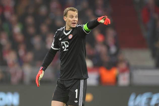 Torhueter Manuel Neuer (FC Bayern Muenchen) gestikuliert, UEFA Champions League 2024 25 League Phase MD4, FC Bayern München v SL Benfica, Allianz Arena am 06. November 2024 in München, Deutschland. (Foto von Marco Steinbrenner DeFodi Images) Torhueter Manuel Neuer (FC Bayern Muenchen) gestures, UEFA Champions League 2024 25 League Phase MD4, FC Bayern München v SL Benfica, Allianz Arena, November 6, 2024 in Munich, Germany. (Photo by Marco Steinbrenner DeFodi Images) not used in POL SRB CRO FRA GBR NED ITA USA Defodi-700_muenchen_lissabon_20241106_046
