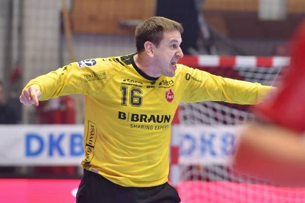Jubel bei Nebojsa Simic (Torwart MT Melsungen 16) , GER, MT Melsungen - SC Magdeburg, Handball, 1. Bundesliga, 10. Spieltag, Saison 2024 2025, 16.11.2024, GER, MT Melsungen - SC Magdeburg, Handball, 1. Bundesliga, 10. Spieltag, Saison 2024 2025, 16.11.2024 Kassel Copyright: xEibner-Pressefotox xRolandxSippelx EP_RSL