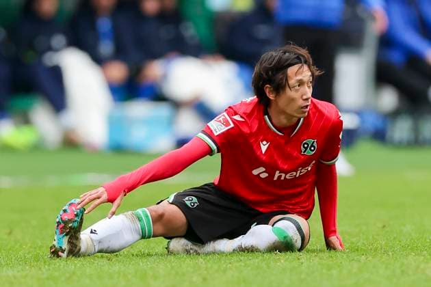 Sei Muroya (Hannover 96) schaut enttaeuscht, 2. Bundesliga, Hannover 96 vs SV Darmstadt 98, Heinz von Heiden Arena am 23. November 2024 in Hannover, Deutschland. (Foto von Marco Steinbrenner DeFodi Images) Sei Muroya (Hannover 96) looks dejected, 2. Bundesliga, Hannover 96 vs SV Darmstadt 98, Heinz von Heiden Arena, November 23, 2024 in Hanover, Germany. (Photo by Marco Steinbrenner DeFodi Images) DFB DFL REGULATIONS PROHIBIT ANY USE OF PHOTOGRAPHS AS IMAGE SEQUENCES AND OR QUASI-VIDEO. Defodi-700_hannover_darmstadt_20241123_072