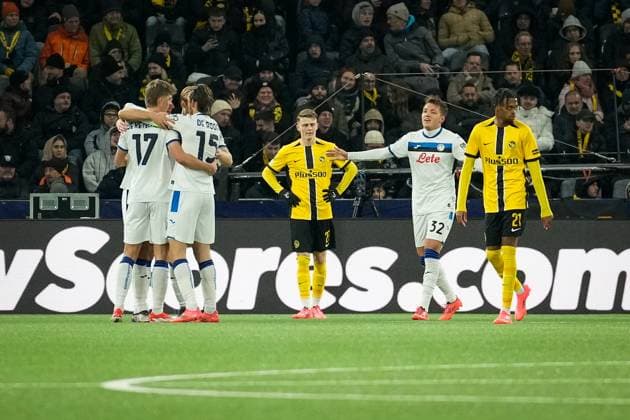 Tor, Fußball, UEFA Champions Legue, 5 Spieltag, 2024 2025, BSC Young Boys vs. Atalanta Bergamo, 26.11.2024, Stadion Wankdorf, Bern, Schweiz, Bern Wankdorf Stadion Kanton Bern Schweiz Copyright: xFinleyxMörchx