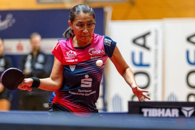 Qianhong Gotsch, (SV DJK Kolbermoor), SV DJK Kolbermoor vs.TTC Berlin eastside , Tischtennis, 1.Bundesliga Frauen, 7. Spielwoche, 2024 2025, 06.12.2024, SV DJK Kolbermoor vs.TTC Berlin eastside , Tischtennis, 1.Bundesliga Frauen, 7. Spielwoche, 2024 2025, 06.12.2024, Kolbermoor