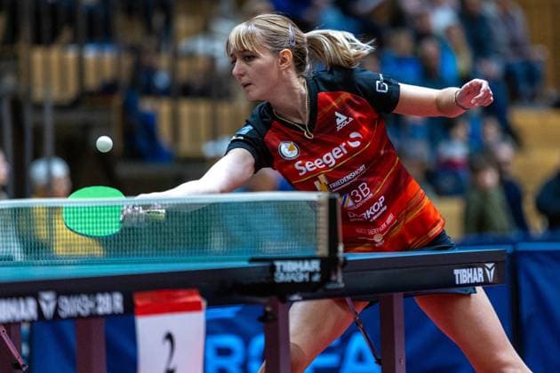 Muehlbach Kathrin (ttc Berlin eastside), SV DJK Kolbermoor vs.TTC Berlin eastside , Tischtennis, 1.Bundesliga Frauen, 7. Spielwoche, 2024 2025, 06.12.2024, SV DJK Kolbermoor vs.TTC Berlin eastside , Tischtennis, 1.Bundesliga Frauen, 7. Spielwoche, 2024 2025, 06.12.2024, Kolbermoor