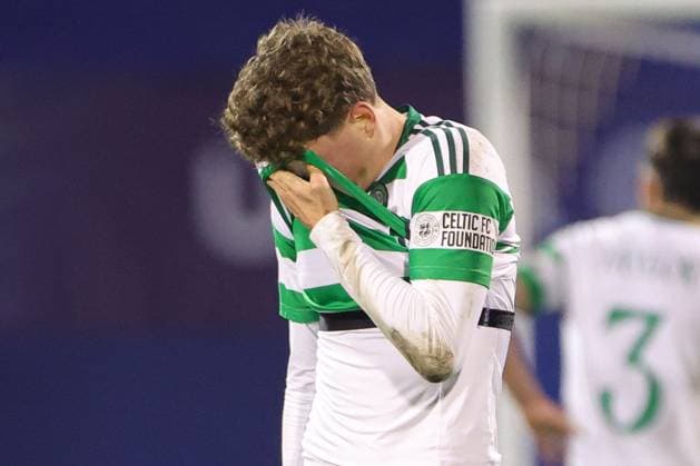 Arne Engels of Celtic shows a look of dejection at full-time Dinamo Zagreb v Celtic, UEFA Champions League, Group Stage, Football, Maksimir Stadium, Zagreb, Croatia, UK - 10 Dec 2024 EDITORIAL USE ONLY No use with unauthorised audio, video, data, fixture lists, club league logos or live services. Online in-match use limited to 120 images, no video emulation. No use in betting, games or single club league player publications. Copyright: xNikolaxKrstic Shutterstockx 14984446dg