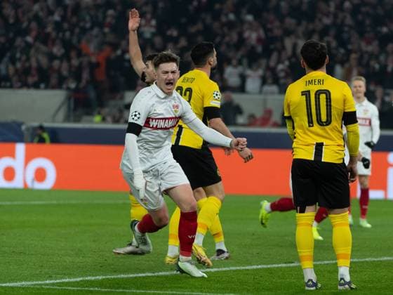 Tor zum 1:1 durch Angelo Stiller (VfB Stuttgart, 06), Jubel, Torjubel GER, VfB Stuttgart vs. BSC Young Boys Bern, Fussball, Herren, UEFA Champions League, 6. Spieltag, Spielzeit 2024 2025, 11.12.2024, GER, VfB Stuttgart vs. BSC Young Boys Bern, Fussball, Herren, UEFA Champions League, 6. Spieltag, Spielzeit 2024 2025, 11.12.2024 Stuttgart Copyright: xEibner-Pressefoto WolfgangxFrankx EP_WFK