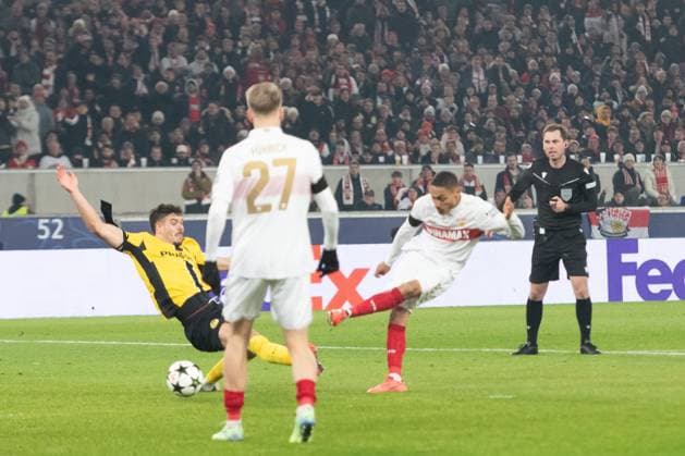 Tor zum 2:1 durch Enzo Millot (VfB Stuttgart, 08) GER, VfB Stuttgart vs. BSC Young Boys Bern, Fussball, Herren, UEFA Champions League, 6. Spieltag, Spielzeit 2024 2025, 11.12.2024, GER, VfB Stuttgart vs. BSC Young Boys Bern, Fussball, Herren, UEFA Champions League, 6. Spieltag, Spielzeit 2024 2025, 11.12.2024 Stuttgart Copyright: xEibner-Pressefoto WolfgangxFrankx EP_WFK
