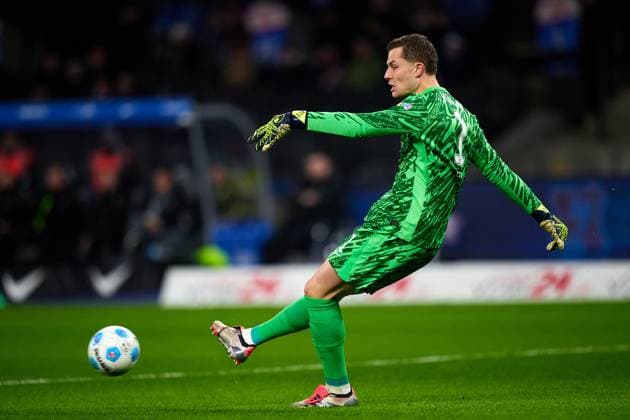 Tjark Ernst (Hertha BSC, 01), GER, Hertha BSC vs. SC Preussen Muenster, Fussball Herren, 2. Bundesliga, Saison 2024 2025, 16. Spieltag, 13.12.2024. (DFL REGULATIONS PROHIBIT ANY USE OF PHOTOGRAPHS AS IMAGE SEQUENCES AND OR QUASI - VIDEO). GER, Hertha BSC vs. SC Preussen Muenster, Fussball Herren, 2. Bundesliga, Saison 2024 2025, 16. Spieltag, 13.12.2024. Berlin