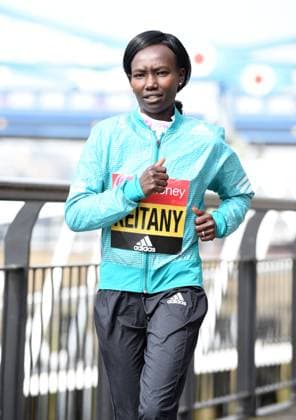 Track and Field: London Marathon-Elite Women Photocall Mary Keitany (KEN) poses at the Tower Bridge prior to the 2016 London Marathon in London on Thursday, April 21, 2016. Photo by Jiro Mochizuki London England United Kingdom EDITORIAL USE ONLY Copyright: xImagexofxSportx JiroxMochizukix iosphotos137035