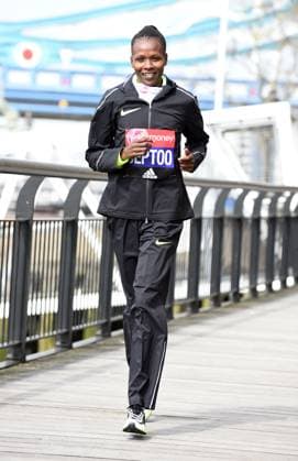 Track and Field: London Marathon-Elite Women Photocall Priscah Jeptoo (KEN) poses at the Tower Bridge prior to the 2016 London Marathon in London on Thursday, April 21, 2016. Photo by Jiro Mochizuki London England United Kingdom EDITORIAL USE ONLY Copyright: xImagexofxSportx JiroxMochizukix iosphotos137039