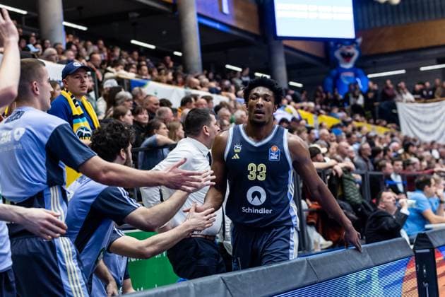 easyCredit Basketball Bundesliga, BBL, Saison 2024 2025, Herren. 28.12.2024, Syntainics MBC - Alba Berlin, David McCormack (Alba Berlin, No33) Copyright. Alexander Trienitz.