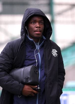 Rabbi Matondo arrives for the Scottish Premiership match at Easter Road, Edinburgh Hibernian v Rangers, William Hill Premiership, Football, Easter Road, Edinburgh, Scotland, UK - 05 Jan 2025 EDITORIAL USE ONLY No use with unauthorised audio, video, data, fixture lists, club league logos or live services. Online in-match use limited to 120 images, no video emulation. No use in betting, games or single club league player publications. Copyright: xO Rourke RangersxFC Shutterstockx 15073074ad