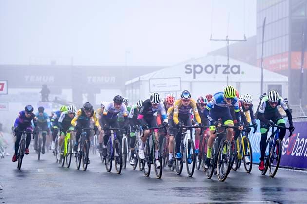 Belgian championship Cyclocross Zolder - day 1 ZOLDER, BELGIUM - JANUARY 11 : Start during the Junior Race of the 2025 Belgian Championships cyclocross in Zolder, Belgium, 11 01 2025 Zolder Belgium Copyright: xSesx