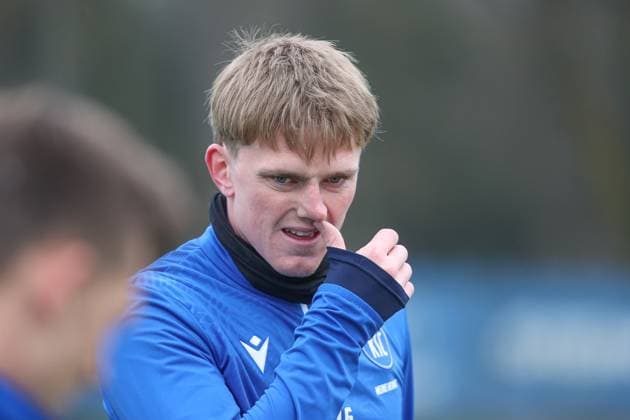 Mikkel Kaufmann (Karlsruher SC, 14) , Karlsruher SC Fussball, 2. Bundesliga, Pressekonferenz und Training, 2024 2025, 17.01.2025, DFL REGULATIONS PROHIBIT ANY USE OF PHOTOGRAPHS AS IMAGE SEQUENCES AND OR QUASI-VIDEO, Karlsruher SC Fussball, 2. Bundesliga, Pressekonferenz und Training, 2024 2025, 17.01.2025 Karlsruhe