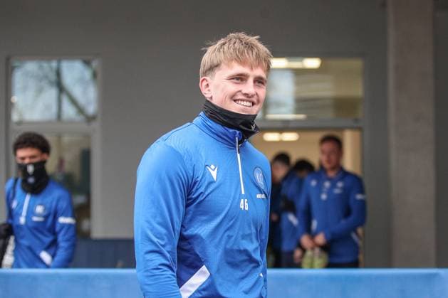 Mikkel Kaufmann (Karlsruher SC, 14), Karlsruher SC Fussball, 2. Bundesliga, Pressekonferenz und Training, 2024 2025, 17.01.2025, DFL REGULATIONS PROHIBIT ANY USE OF PHOTOGRAPHS AS IMAGE SEQUENCES AND OR QUASI-VIDEO, Karlsruher SC Fussball, 2. Bundesliga, Pressekonferenz und Training, 2024 2025, 17.01.2025 Karlsruhe