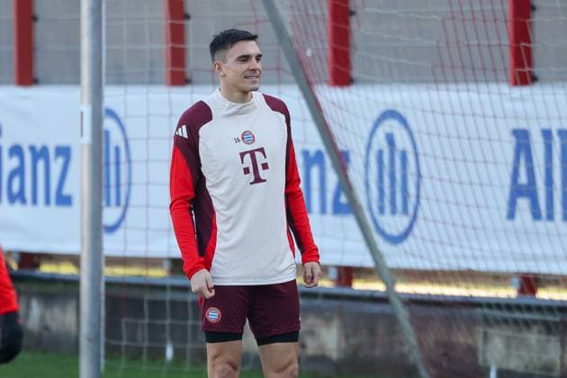 Joao Palhinha (FC Bayern Muenchen, 16) beim Training, GER, Abschlusstraining, FC Bayern Muenchen, Fussball, UEFA Champions League, 7. Spieltag, Saison 2024 2025, 21.01.2025, GER, Abschlusstraining, FC Bayern Muenchen, Fussball, UEFA Champions League, 7. Spieltag, Saison 2024 2025, 21.01.2025 Muenchen Copyright: xEibner-Pressefoto JennixMaulx EP_JML