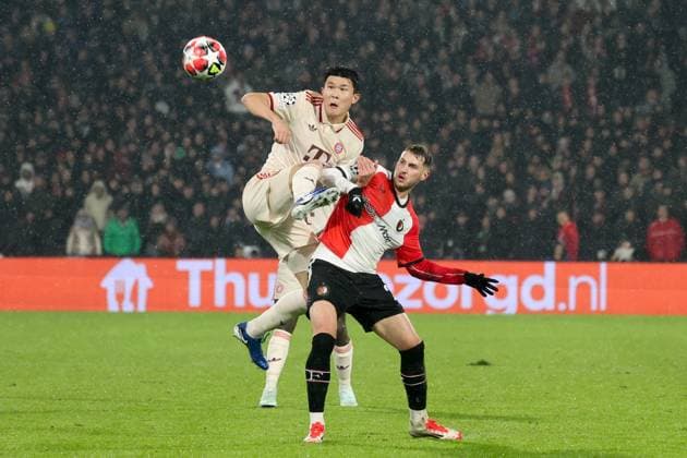 Minjae Kim (FC Bayern Muenchen 3), NDL, Feyenoord Rotterdam - FC Bayern Muenchen, Fussball, Champions-League, 7. Spieltag, Saison 2024 2025, 22.01.2025 Feyenoord Rotterdam - FC Bayern Muenchen, Fussball, Champions-League, 7. Spieltag, Saison 2024 2025, 22.01.2025 Rotterdam Copyright: xEibner-Pressefoto JoergxNiebergax EP_JNL