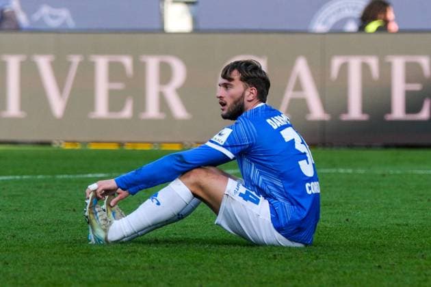 Corredor Darmstadt 98, 34) ist enttaeuscht, GER, SV Darmstadt 98 vs. SC Paderborn 07, Fussball, 2. Bundesliga, 19. Spieltag, Saison 2024 2025, 26.01.2025. DFL REGULATIONS PROHIBIT ANY USE OF PHOTOGRAPHS as IMAGE SEQUENCES and or QUASI-VIDEO. GER, SV Darmstadt 98 vs. SC Paderborn 07, Fussball, 2. Bundesliga, 19. Spieltag, Saison 2024 2025, 26.01.2025. Darmstadt