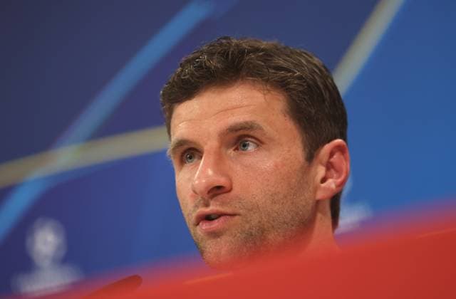 München, Deutschland, 28. Januar 2025: Fussball, Herren, Champions League, Saison 2024 2025, FC Bayern München, Internationale Pressekonferenz Thomas Müller, Mueller (FC Bayern München) auf der Pressekonferenz, Kopf, Portrait