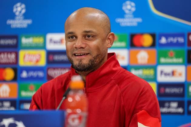 Vincent Kompany (FC Bayern Muenchen, Cheftrainer) bei der Pressekonferenz, GER, Internationale Pressekonferenz, FC Bayern Muenchen, Fussball, UEFA Champions League, 8. Spieltag, Saison 2024 2025, 28.01.2025, GER, Internationale Pressekonferenz, FC Bayern Muenchen, Fussball, UEFA Champions League, 8. Spieltag, Saison 2024 2025, 28.01.2025 Muenchen Copyright: xEibner-Pressefoto JennixMaulx EP_JML