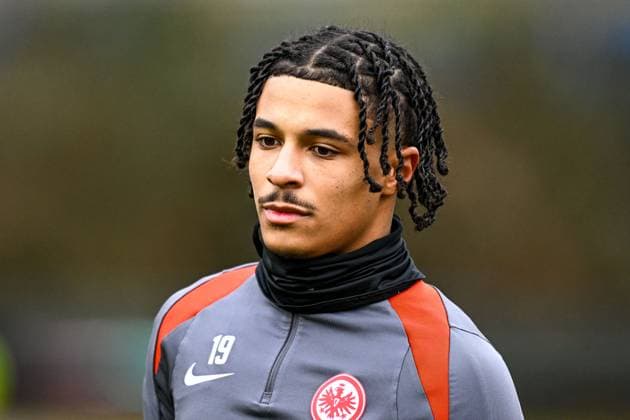 Jean-Matteo Bahoya (Eintracht Frankfurt, 19), GER, Abschlusstraining, Eintracht Frankfurt, Fussball, UEFA Europa League, 8. Spieltag, Spielzeit 2024 25, 29.01.2025. GER, Abschlusstraining, Eintracht Frankfurt, Fussball, UEFA Europa League, 8. Spieltag, Spielzeit 2024 25, 29.01.2025. Frankfurt am Main Copyright: xEibner-Pressefoto FlorianxWiegandx EP_FWD