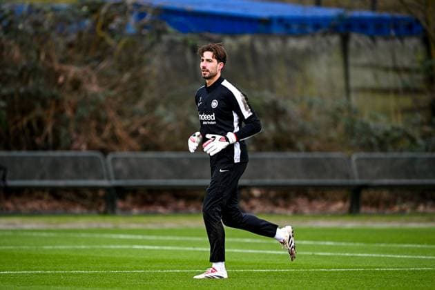 Kevin Trapp (Eintracht Frankfurt, 01), GER, Abschlusstraining, Eintracht Frankfurt, Fussball, UEFA Europa League, 8. Spieltag, Spielzeit 2024 25, 29.01.2025. GER, Abschlusstraining, Eintracht Frankfurt, Fussball, UEFA Europa League, 8. Spieltag, Spielzeit 2024 25, 29.01.2025. Frankfurt am Main Copyright: xEibner-Pressefoto FlorianxWiegandx EP_FWD