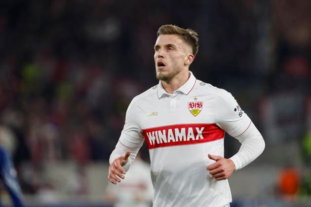 Ermedin Demirovic (VfB Stuttgart, 09) , Fussball, UEFA Champions League, 8. Spieltag, 2024 2025, VfB Stuttgart vs. Paris St. Germain, 29.01.2025, Arena Stuttgart, Stuttgart, Deutschland Stuttgart Arena Stuttgart Baden-Württemberg Deutschland Copyright: xGrantxHubbsx