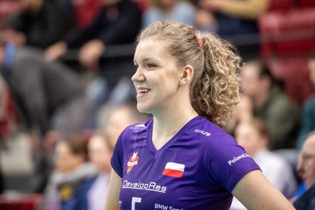 Agnieszka Korneluk (KS DevelopRes Rzeszow, 05) GER, Allianz MTV Stuttgart vs. KS DevelopRes Rzeszow, Volleyball, CEV Volleyball Champions League, Volleyball CL, VCL, Finalrunde, Achtelfinale, Spielzeit 2024 2025, 06.02.2025 GER, Allianz MTV Stuttgart vs. KS DevelopRes Rzeszow, Volleyball, CEV Volleyball Champions League, Volleyball CL, VCL, Finalrunde, Achtelfinale, Spielzeit 2024 2025, 06.02.2025 Stuttgart Copyright: xSandyxDinkelackerx EP_SDR