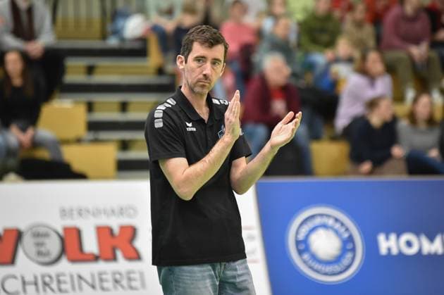 Adrian Pfleghar (Volley YoungStars Friedrichshafen, Trainer) TV Rottenburg vs. Volley YoungStars Friedrichshafen, Volleyball, 2. Bundesliga Sued, 18. Spieltag, Saison 2024 2025, 09.02.2025, TV Rottenburg vs. Volley YoungStars Friedrichshafen, Volleyball, 2. Bundesliga Sued, 18. Spieltag, Saison 2024 2025, 09.02.2025 Rottenburg Copyright: xEibner-Pressefoto RalphxKunzex EP_RKE