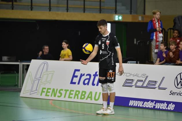 Sam Elgert (TV Rottenburg, 09) TV Rottenburg vs. Volley YoungStars Friedrichshafen, Volleyball, 2. Bundesliga Sued, 18. Spieltag, Saison 2024 2025, 09.02.2025, TV Rottenburg vs. Volley YoungStars Friedrichshafen, Volleyball, 2. Bundesliga Sued, 18. Spieltag, Saison 2024 2025, 09.02.2025 Rottenburg Copyright: xEibner-Pressefoto RalphxKunzex EP_RKE