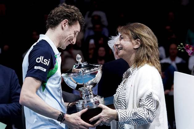 February 16, 2025, Marseille, France, FRANCE: UGO HUMBERT shone by winning his second consecutive title in Marseille, defeating HAMAD MEDJEDOVIC, the serbian, in the final (7-6, 6-4). Without dropping a set throughout the tournament, France s number 1 continues to impress and dominate on his favorite surface during the OPEN 13 provence 2025, ATP, Tennis Herren 250, french tournament, ATP Tour, Hard surface, .Indoor, on Febuary 16, 2025 at Marseille, Palais des sports, France - Photo OLLI Media Marseille FRANCE - ZUMAl184 20250216_zsp_l184_003 Copyright: xEmiliexLohmannx