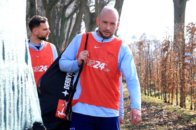 DEU, DFL, 2. FBL Hertha BSC, Training, 25.02.2025, Sportforum, Berlin, DEU, DFL, 2. FBL Hertha BSC, Training, im Bild DFL - regulations prohibit any use of Photographs as image sequences and or quasi-video Foto: Juergen Engler nordphoto GmbH