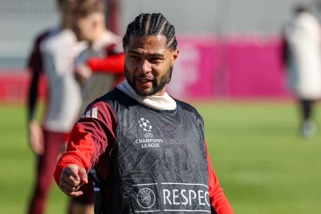 Serge Gnabry (FC Bayern Muenchen, 07) beim Training, GER, Abschlusstraining, FC Bayern Muenchen, Fussball, UEFA Champions League, Achtelfinale Hinspiel, Saison 2024 2025, 04.03.2025, GER, Abschlusstraining, FC Bayern Muenchen, Fussball, UEFA Champions League, Achtelfinale Hinspiel, Saison 2024 2025, 04.03.2025 Muenchen Copyright: xEibner-Pressefoto JennixMaulx EP_JML