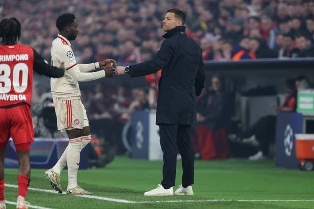 Xabi Alonso (Bayer 04 Leverkusen, Chef-Trainer), GER, FC Bayern Muenchen vs. Bayer 04 Leverkusen, Fussball, UEFA Champions League, Achtelfinale Hinspiel, Spielzeit 2024 2025, 05.03.2025, GER, FC Bayern Muenchen vs. Bayer 04 Leverkusen, Fussball, UEFA Champions League, Achtelfinale Hinspiel, Spielzeit 2024 2025, 05.03.2025 Muenchen Copyright: xEibner-Pressefoto JennixMaulx EP_JML