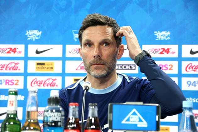 DEU, DFL, 2. FBL Hertha BSC, PK, 06.03.2025, Sportforum, Berlin, DEU, DFL, 2. FBL Hertha BSC, PK, im Bild Cheftrainer Stefan Leitl (Hertha BSC Berlin) DFL - regulations prohibit any use of Photographs as image sequences and or quasi-video Foto: Juergen Engler nordphoto GmbH