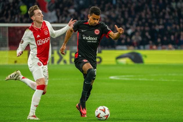 Ansgar Knauff (Eintracht Frankfurt, 36) Ajax Amsterdam vs. Eintracht Frankfurt, Fussball, UEFA Europa League, Achtelfinale, Saison 2024 2025, 06.03.2025 Ajax Amsterdam vs. Eintracht Frankfurt, Fussball, UEFA Europa League, Achtelfinale, Saison 2024 2025, 06.03.2025 Amsterdam Copyright: xEibner-Pressefoto JustinxDerondex EP_JDU