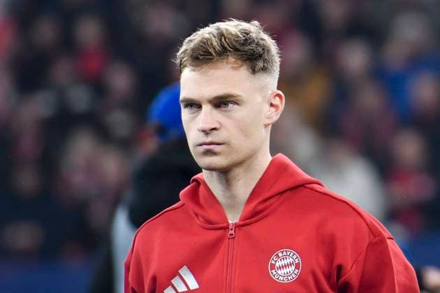 Joshua Kimmich (Muenchen 6) Portrait, halbportrait, Bild, einzel, Einzelaufnahme, picture, single, solo, alleine, 11.03.2025 Fussball Champions League, Bayer Leverkusen vs FC Bayern Muenchen, BayArena, Leverkusen,