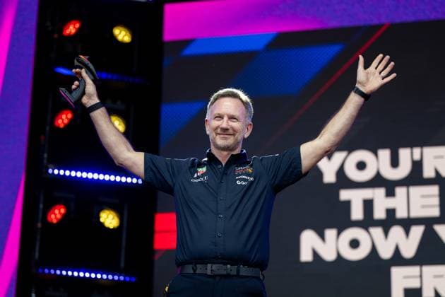 Christian Horner (Oracle Red Bull Racing, Teamchef) beim Lakeside Fan Forum auf der Buehne, AUS, Formel 1 Weltmeisterschaft, Luis Vuitton Grand Prix von Australien, Albert Park Circuit Melbourne, Freies Training, Saison 2025, 14.03.2025 AUS, Formel 1 Weltmeisterschaft, Luis Vuitton Grand Prix von Australien, Albert Park Circuit Melbourne, Freies Training, Saison 2025, 14.03.2025 Melbourne Copyright: xEibner-Pressefoto Memmlerx EP_MMR