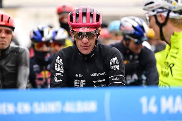 Paris - Nice 2025 - stage 6 BERRE L ETANG, FRANCE - MARCH 14 : Sweeny Harry (AUS) of Ef Education - Easypost during stage 6 of the 83th edition of the Paris - Nice cycling race, a stage of 209,8km with start in Saint-Julien-en-Saint-Alban and finish in Berre L Etang on March 14, 2025 in Berre L Etang, France, 14 03 2025 ( Motordriver Kenny Verfaillie - Berre L Etang France Copyright: xNicoxVereeckenx