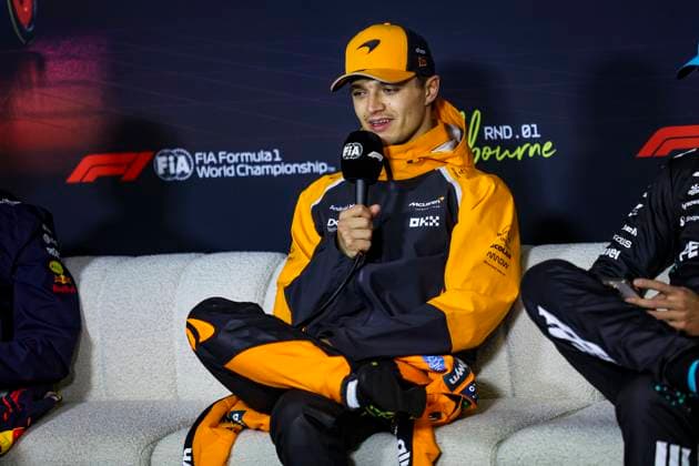 F1 - AUSTRALIAN GRAND PRIX 2025 NORRIS Lando (gbr), McLaren F1 Team MCL39, portrait, press conference, PK, Pressekonferenz during the Formula 1 Louis Vuitton Australian Grand Prix 2025, 1st round of the 2025 FIA Formula One World Championship, WM, Weltmeisterschaft from March 14 to 16, 2025 on the Albert Park Grand Prix Circuit, in Melbourne, Australia - MelbourneAustralia Copyright: xJoaoxFilipex