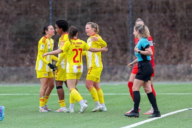 Jubel zum Tor zum 0:2 durch Lisa Heiseler (1. FC Union Berlin, 07), GER, FC Bayern Muenchen II vs. 1. FC Union Berlin, Fussball, 2. Frauen-Bundesliga, 18. Spieltag, Saison 2024 2025, 16.03.2025, GER, FC Bayern Muenchen II vs. 1. FC Union Berlin, Fussball, 2. Frauen-Bundesliga, 18. Spieltag, Saison 2024 2025, 16.03.2025 Muenchen Copyright: xEibner-Pressefoto JennixMaulx EP_JML